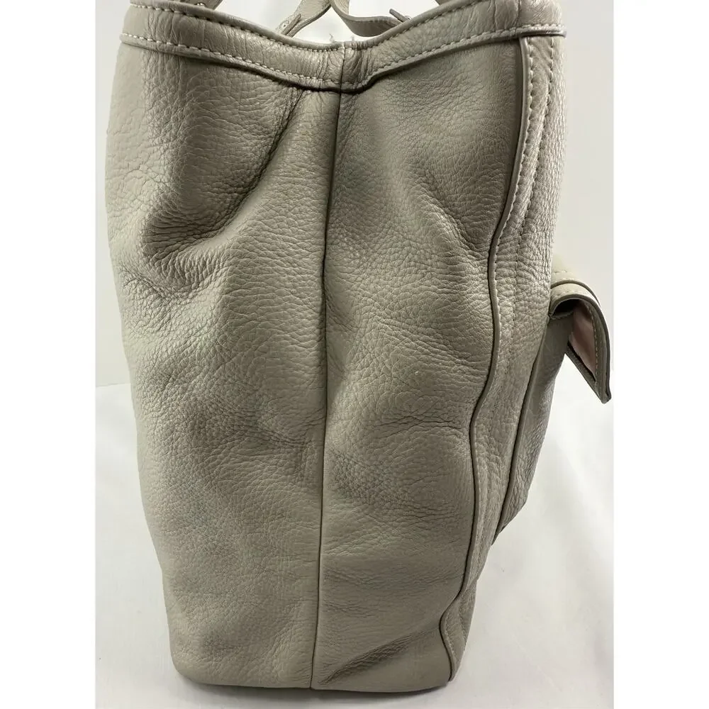 Coach Legacy Tote #19264 Leather Chalk Ivory‎ Pocket Shoulder Bag EUC - Picture 3 of 16